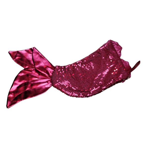 Fuchsia Sequin Mermaid Tail Christmas Holiday Stocking New - Picture 4 of 4